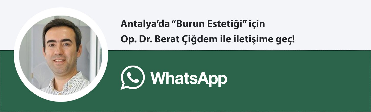 Op. Dr. Berat Çiğdem burun estetiği whatsapp butonu