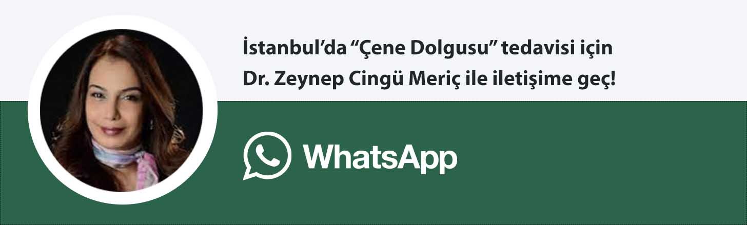 Dr. Zeynep Cingü Meriç çene dolgusu whatsapp butonu